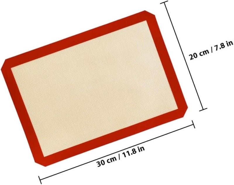قطعتان من حصائر الخبز السيليكونية غير اللاصقة المقاومة للحرارة مقاس 30x20 سم للكوكيز والماكرون - Image 2